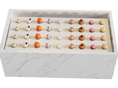 现代马卡龙甜点展台 展柜