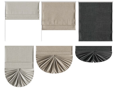 现代罗马帘 卷帘 布帘 拉帘3d模型 现代罗马帘 卷帘 布帘 拉帘