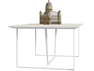 欧式城堡 巴黎建筑摆件组合3d模型 欧式城堡 巴黎建筑摆件组合