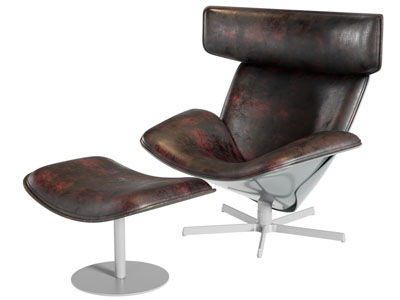 现代休闲椅子 脚踏