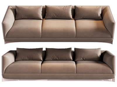 现代布艺多人沙发3d模型 现代布艺多人沙发