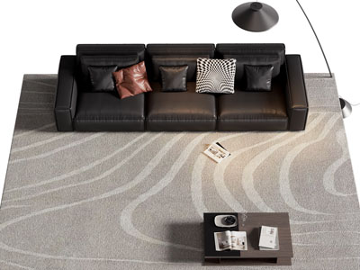 现代多人沙发 茶几组合3d模型 现代多人沙发 茶几组合