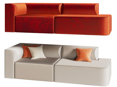 现代贵妃椅 美人榻 多人沙发