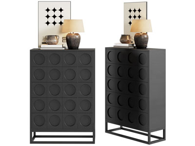 法式玄关柜 边柜3d模型 法式玄关柜 边柜