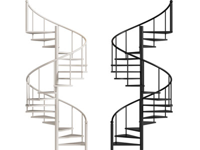 现代旋转楼梯3d模型 现代旋转楼梯