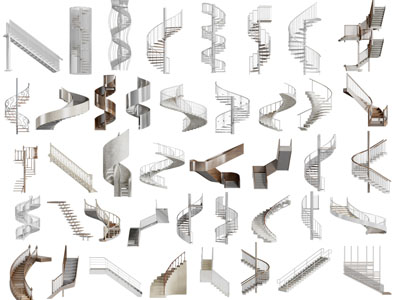 现代旋转楼梯3d模型 现代旋转楼梯