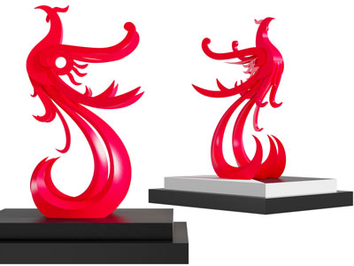 现代凤凰城市雕塑小品3d模型 现代凤凰城市雕塑小品