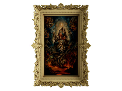 欧式雕花边框装饰挂画3d模型 欧式雕花边框装饰挂画