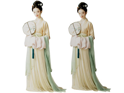 现代身穿汉服的女子 女人3d模型 现代身穿汉服的女子 女人