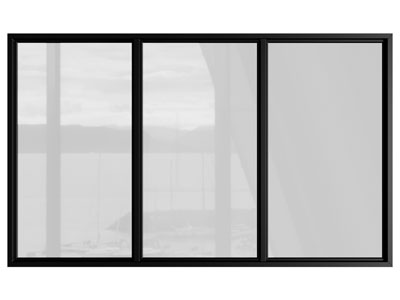 现代玻璃平开窗户