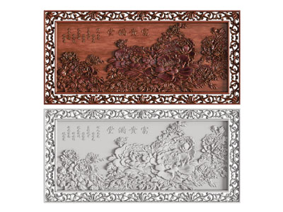 新中式浮雕 装饰挂画3d模型 新中式浮雕 装饰挂画