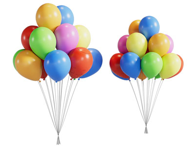 现代彩色气球 美陈3d模型 现代彩色气球 美陈