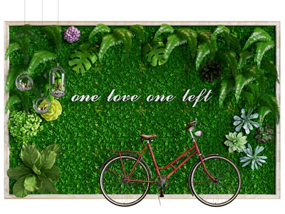 现代植物墙 背景墙 美陈3d模型 现代植物墙 背景墙 美陈