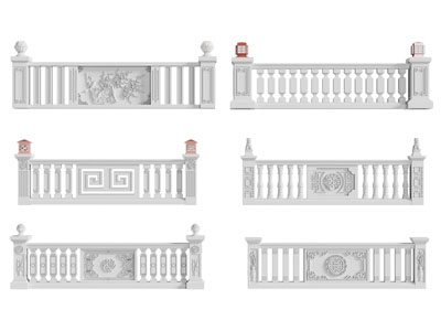 新中式石雕栏杆 围栏 护栏 扶手