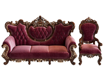 欧式雕花多人沙发 单人沙发3d模型 欧式雕花多人沙发 单人沙发