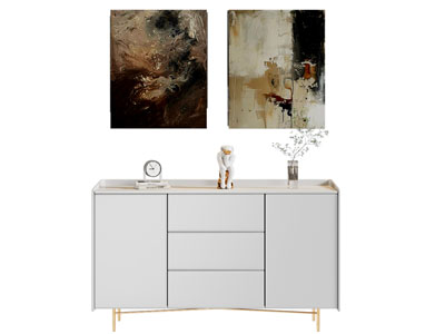 现代玄关柜 边柜 挂画3d模型 现代玄关柜 边柜 挂画