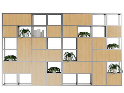 现代半开放式装饰柜