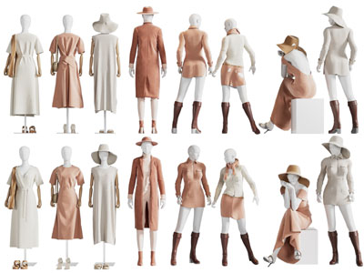 现代服装店女装模特 美陈3d模型 现代服装店女装模特 美陈