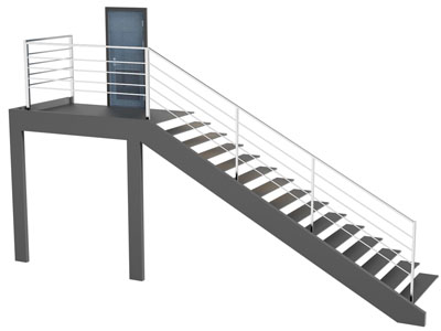 工业风loft楼梯3d模型 工业风loft楼梯