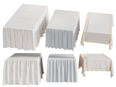 现代长方形桌布 生活用品3d模型 现代长方形桌布 生活用品