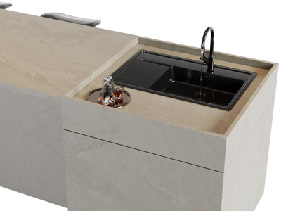 现代水吧台 水龙头3d模型 现代水吧台 水龙头