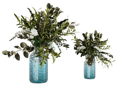 现代彩色花瓶花卉3d模型 现代彩色花瓶花卉