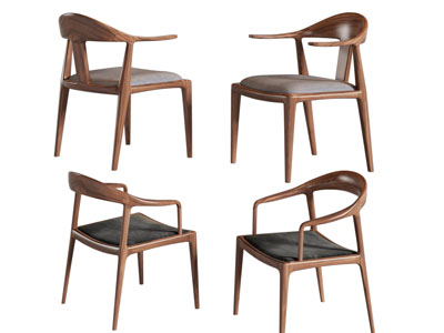 新中式扶手椅子 休闲椅子