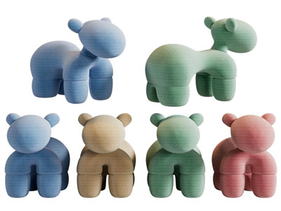 现代卡通动物沙发凳子