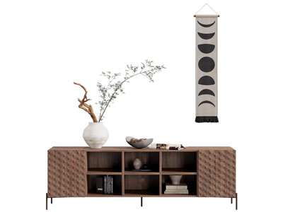 侘寂风中古风电视柜