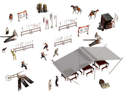 现代游戏影视角色 古代武术场景文件3d模型 现代游戏影视角色 古代武术场景文件