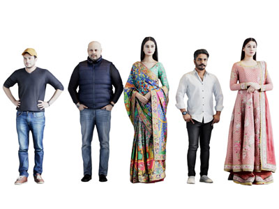 现代男人 女人 印度人 多人3d模型 现代男人 女人 印度人 多人