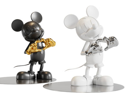 现代米老鼠雕塑雕刻 摆件组合3d模型 现代米老鼠雕塑雕刻 摆件组合