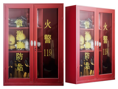 现代消防设备收纳柜
