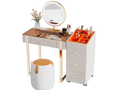 现代轻奢化妆 梳妆台3d模型 现代轻奢化妆 梳妆台