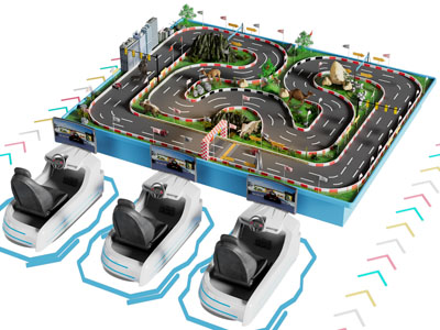 现代儿童碰碰车游乐场 游乐设备3d模型 现代儿童碰碰车游乐场 游乐设备