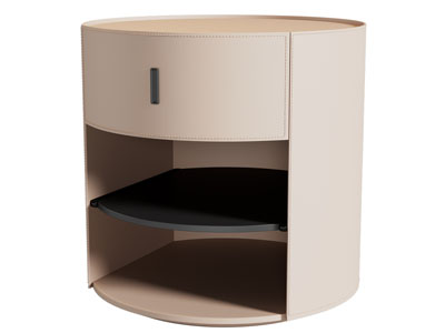 现代圆形床头柜