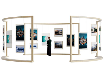 现代美术展厅展览3d模型 现代美术展厅展览