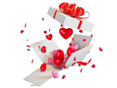 现代打开的爱心盒子 美陈 摆件组合3d模型 现代打开的爱心盒子 美陈 摆件组合