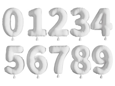 现代数字氢气球 墙饰挂件3d模型 现代数字氢气球 墙饰挂件