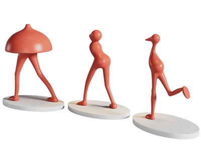 现代鸵鸟雕塑雕刻 摆件组合3d模型 现代鸵鸟雕塑雕刻 摆件组合