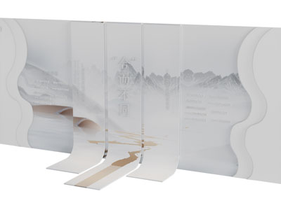 新中式美陈 户外装置 演绎舞台3d模型 新中式美陈 户外装置 演绎舞台