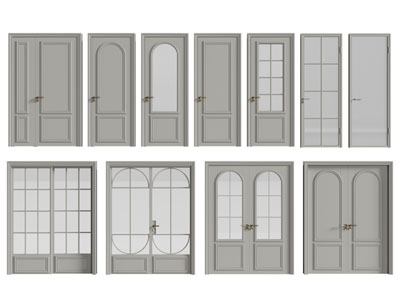 北欧玻璃推拉门 双开门 平开门 木门 房门