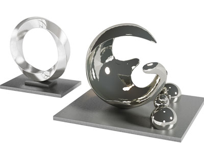 现代不锈钢城市雕塑小品3d模型 现代不锈钢城市雕塑小品