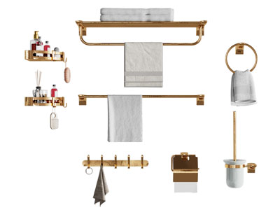 现代轻奢毛巾架 卫浴小件3d模型 现代轻奢毛巾架 卫浴小件