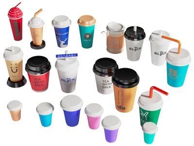 现代饮料杯 一次性咖啡杯 茶具杯子3d模型 现代饮料杯 一次性咖啡杯 茶具杯子