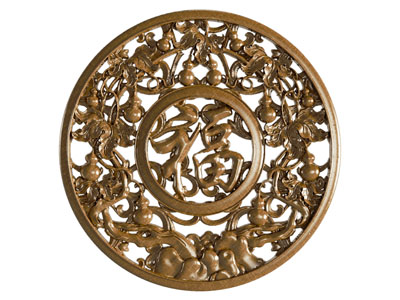 新中式镂空雕花墙饰挂件3d模型 新中式镂空雕花墙饰挂件