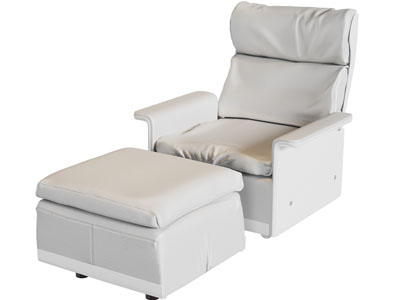 现代单人沙发 脚踏