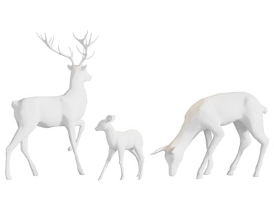 现代麋鹿雕塑雕刻 摆件组合3d模型 现代麋鹿雕塑雕刻 摆件组合