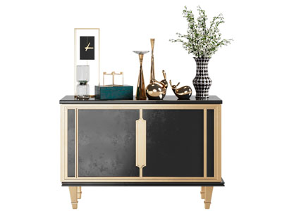 新中式玄关柜 边柜 摆件组合3d模型 新中式玄关柜 边柜 摆件组合