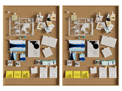 现代墙面便签贴 墙饰挂件3d模型 现代墙面便签贴 墙饰挂件